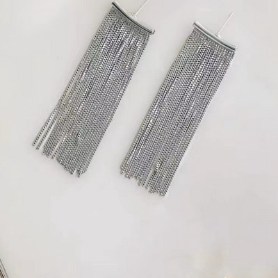 Cercei de modă, cercei lungi, de culoare aurie, cu ciucuri, pentru femei, nuntă feminină, bijuterii de zi cu bijuterii, accesorii