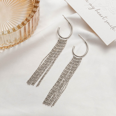 Cercei de modă, cercei lungi, de culoare aurie, cu ciucuri, pentru femei, nuntă feminină, bijuterii de zi cu bijuterii, accesorii
