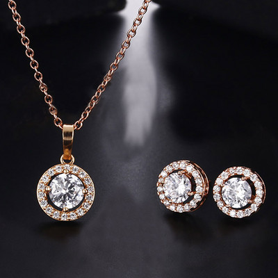 Seturi de bijuterii de nuntă cu picătură de apă nigeriană din zirconiu cubic incrustat Set de bijuterii de mireasă din cristal de lux Cadouri pentru domnișoarele de onoare AS099