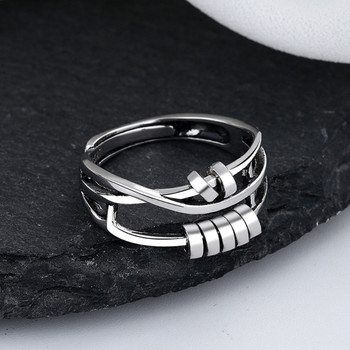 Δαχτυλίδι άγχους Ρυθμιζόμενο ανοιγόμενο γυναικείο ανδρικό δαχτυλίδι Fidget με χάντρα κόσμημα ανακούφισης από το άγχος για γυναικεία δαχτυλίδια στοίβαξης