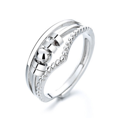 Δαχτυλίδι άγχους Ρυθμιζόμενο ανοιγόμενο γυναικείο ανδρικό δαχτυλίδι Fidget με χάντρα κόσμημα ανακούφισης από το άγχος για γυναικεία δαχτυλίδια στοίβαξης