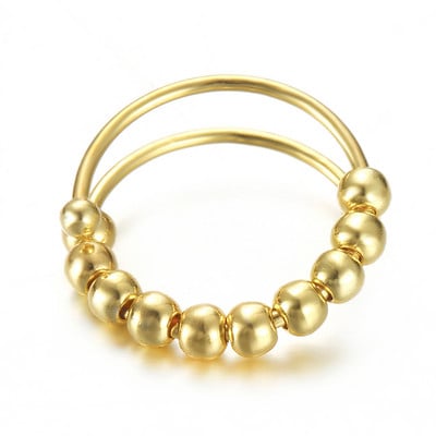 Skyrim rozsdamentes acél forgó gyöngyök szorongásgátló gyűrűk állítható stresszoldó gyűrűk nőknek férfiaknak 2023 divatékszer ajándék