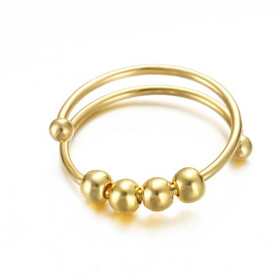 Skyrim rozsdamentes acél forgó gyöngyök szorongásgátló gyűrűk állítható stresszoldó gyűrűk nőknek férfiaknak 2023 divatékszer ajándék