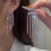 Temperament coreean ciucuri lung la modă design de modă plin de cercei cu strass bijuterii de petrecere Bijoux Cadouri rafinate comerț cu ridicata