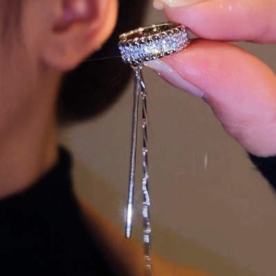 Temperament coreean ciucuri lung la modă design de modă plin de cercei cu strass bijuterii de petrecere Bijoux Cadouri rafinate comerț cu ridicata