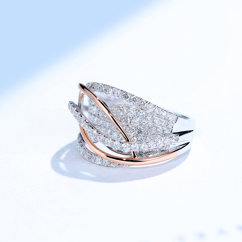 Inele de nuntă clasice fierbinți pentru femei, la modă, în două tonuri, în formă de X, inel orbitor CZ, bijuterii de logodnă pentru femei