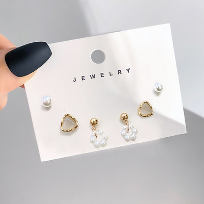 FNIO, moda coreeană, metal, dragoste, inimă, cercei cu picătură, cercei mici pentru femei, la tendință, cu pandantiv, set de cercei cu piercing, bijuterii 2022