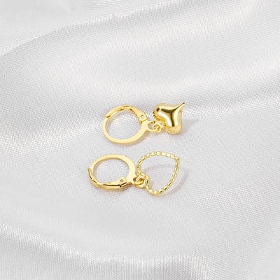 FNIO, moda coreeană, metal, dragoste, inimă, cercei cu picătură, cercei mici pentru femei, la tendință, cu pandantiv, set de cercei cu piercing, bijuterii 2022