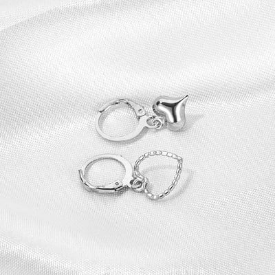 FNIO, moda coreeană, metal, dragoste, inimă, cercei cu picătură, cercei mici pentru femei, la tendință, cu pandantiv, set de cercei cu piercing, bijuterii 2022