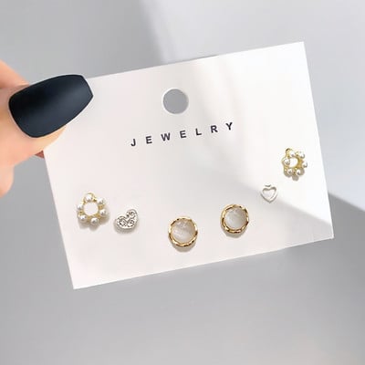 FNIO, moda coreeană, metal, dragoste, inimă, cercei cu picătură, cercei mici pentru femei, la tendință, cu pandantiv, set de cercei cu piercing, bijuterii 2022