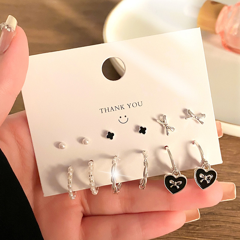 FNIO, moda coreeană, metal, dragoste, inimă, cercei cu picătură, cercei mici pentru femei, la tendință, cu pandantiv, set de cercei cu piercing, bijuterii 2022