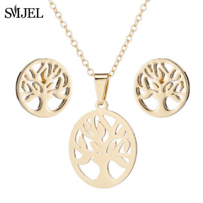 Rozsdamentes acél röplabda ékszerkészlet nőknek Minimalista üreges golyó alakú nyaklánc fülbevaló háromszög kiegészítők klub ajándékok