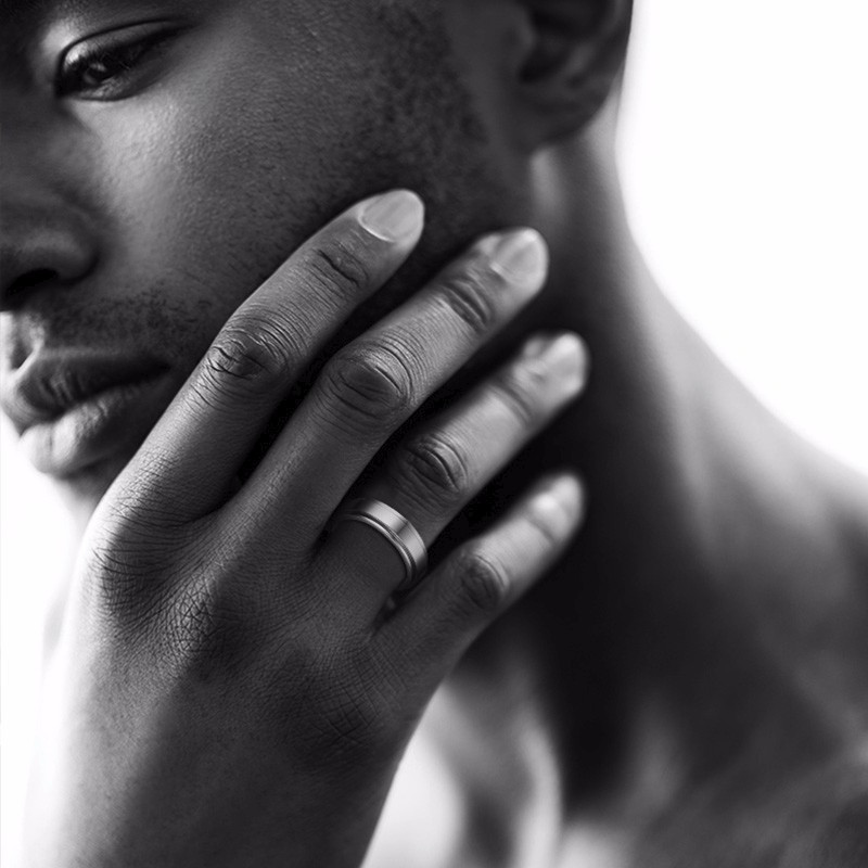 Vnox 6/8mm-es pergető gyűrű férfiaknak stresszoldó tartozék Klasszikus rozsdamentes acél esküvői banda alkalmi viking rúna sport ékszerek