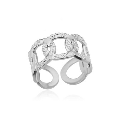 Rozsdamentes acél sima dupla golyós gyöngyök női gyűrűk nyitott arany színű geometriai esküvői pár gyűrűk esztétikus ékszer ajándék