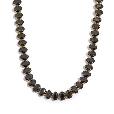 Yhpup Luxury Impermeabil CZ Tenis Cubic Zirconia Oțel inoxidabil Choker Colier Brățară Set de bijuterii Bling pentru petrecere de femei