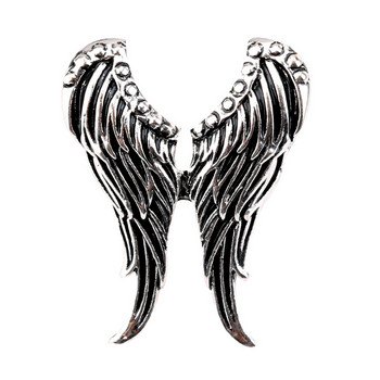 Ρετρό Angel Demon Wing Couples Rings Μόδα Ανδρικά Γυναικεία Κοσμήματα Vintage Αρχαίο Ασημί Χρώμα Punk Hip Hop Ρυθμιζόμενο