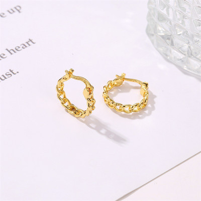 Velike prstenaste naušnice zlatne boje Metalne naušnice s korejskom geometrijom za žene Ženske retro božićne naušnice Modni nakit u trendu 2020.