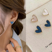 Aranyos koreai fülbevaló szerelmes szív Bling cirkon kőrózsa arany színű fülbevaló női koreai divatékszer 2021 új ajándék