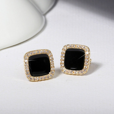 Aranyos koreai fülbevaló szerelmes szív Bling cirkon kőrózsa arany színű fülbevaló női koreai divatékszer 2021 új ajándék