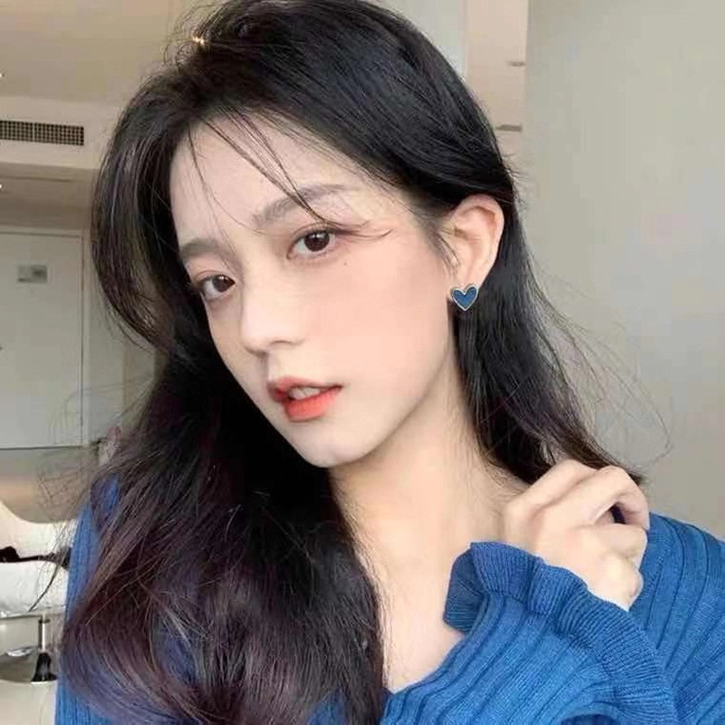 Aranyos koreai fülbevaló szerelmes szív Bling cirkon kőrózsa arany színű fülbevaló női koreai divatékszer 2021 új ajándék
