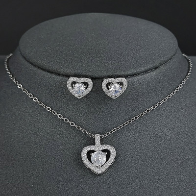 LXOEN luxus AAA cirkon olíva ágú medál szett nőknek divatos fehér rózsa arany színű esküvői ékszer készletek partira