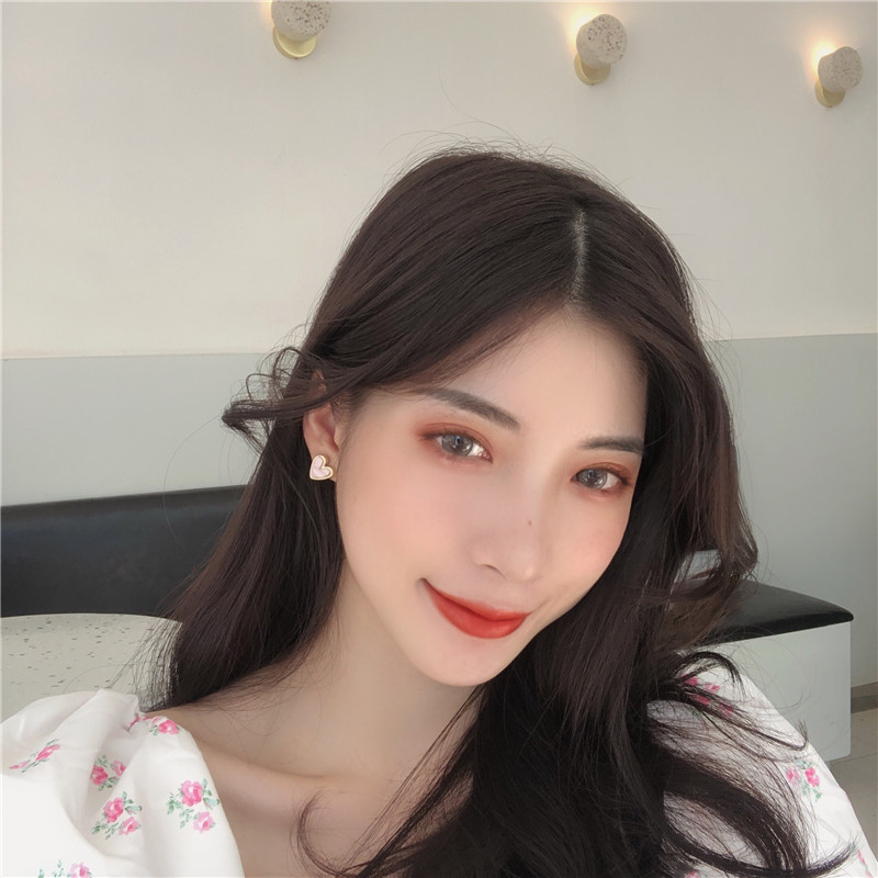 Édes akril szívű fülbevaló, finom arany színű, aranyos mini fülbevalók Divatos fülkörmök női lányoknak esküvői ékszer ajándék