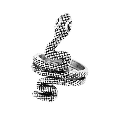 Gyűrű Női Lányoknak Kígyó Mosoly Divat Férfi Ékszerek Vintage Ősi Ezüst Szín Punk Hip Hop Állítható Boho Béka