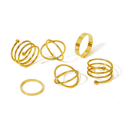 Set de inele pentru femei de modă Punk Cool Anillos Vintage, simplu, negru, cu lanț în cruce, seturi de inele, accesorii pentru femei, bijuterii, cadouri, petrecere