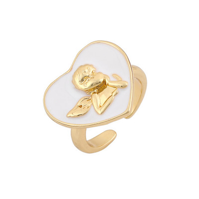 Cseppolaj szerelmes gyűrű nőknek Egyszerű, könnyű luxus női mosolygós pillangó ékszerek születésnapi parti ajándékok nagykereskedés közvetlen értékesítés