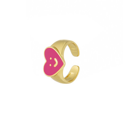 Cseppolaj szerelmes gyűrű nőknek Egyszerű, könnyű luxus női mosolygós pillangó ékszerek születésnapi parti ajándékok nagykereskedés közvetlen értékesítés