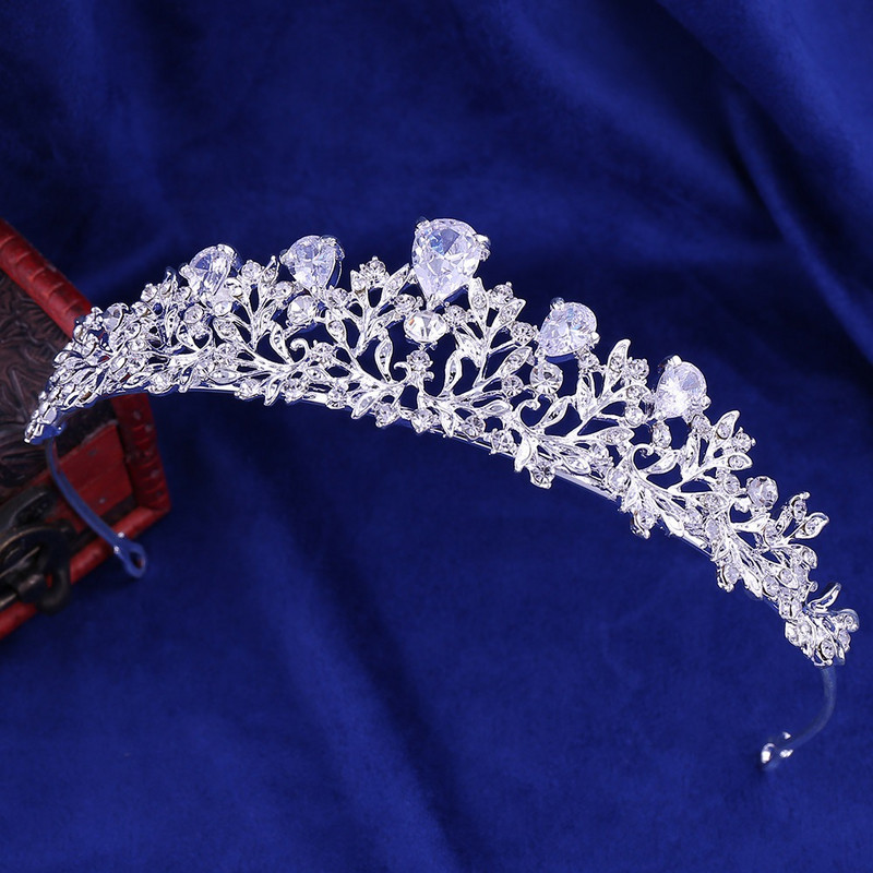 Πολυτελή Noble Crystal Leaf Νυφικά Σετ κοσμήματα Rhinestone Crown Tiaras Σκουλαρίκια κολιέ Σετ για Bride African Beads Σετ κοσμημάτων