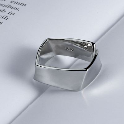 HUANZHI 2020, culoare auriu, culoare argintie, metal, minimalist, lucios, larg deschis, inele geometrice pentru degete, pentru femei, bărbați, bijuterii