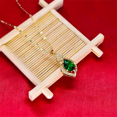 Luksuzni dizajn, ženska ogrlica s privjeskom u obliku srca, naušnice s nitnama Komplet nakita Izvrsni svadbeni dodaci