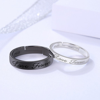 2 τμχ/σετ Ρομαντικά Δαχτυλίδι Ζευγάρι για Γυναίκες Ανδρικά Πανκ Καρδιά ECG Μαύρο Λευκό Forever Love Δαχτυλίδι Δώρο για την Ημέρα του Αγίου Βαλεντίνου