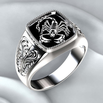 Huitan Viking Mitologia nordică Giant Wolf Bărbați Inel Totem de apărare Wolf Fashion Hip Hop Rock Unisex Inel de deget Punk Cadou