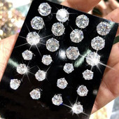 6/12 perechi/pachet de cercei de nuntă strălucitori pentru femei bărbați bijuterii de cristal urechi accesorii cercei transport gratuit