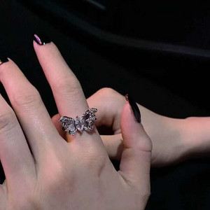 Szívgyűrűk női punk lányoknak hip-hop ékszerek koreai vintage harajuku kiváló minőségű ezüst színű nyitott gyűrűs lány 2021 divatos