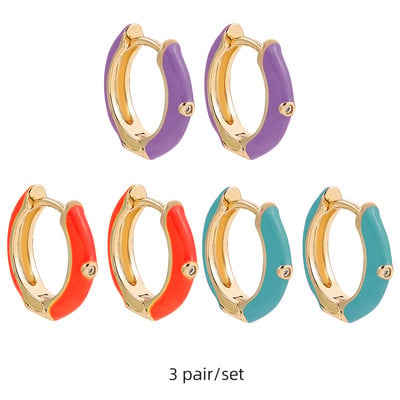 Set de cercei huggie cu piercing rotund multicolor Boho pentru femei, fete, drăguț, inimă, stea, zâmbet, bijuterii cercei cu pandantiv