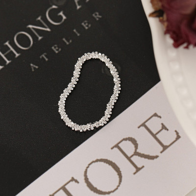 Divat ezüst színű csillogó gyűrű női lányoknak koreai egyszerű stílus sokoldalú dekoratív kompakt mutatóujj gyűrűk ékszerek