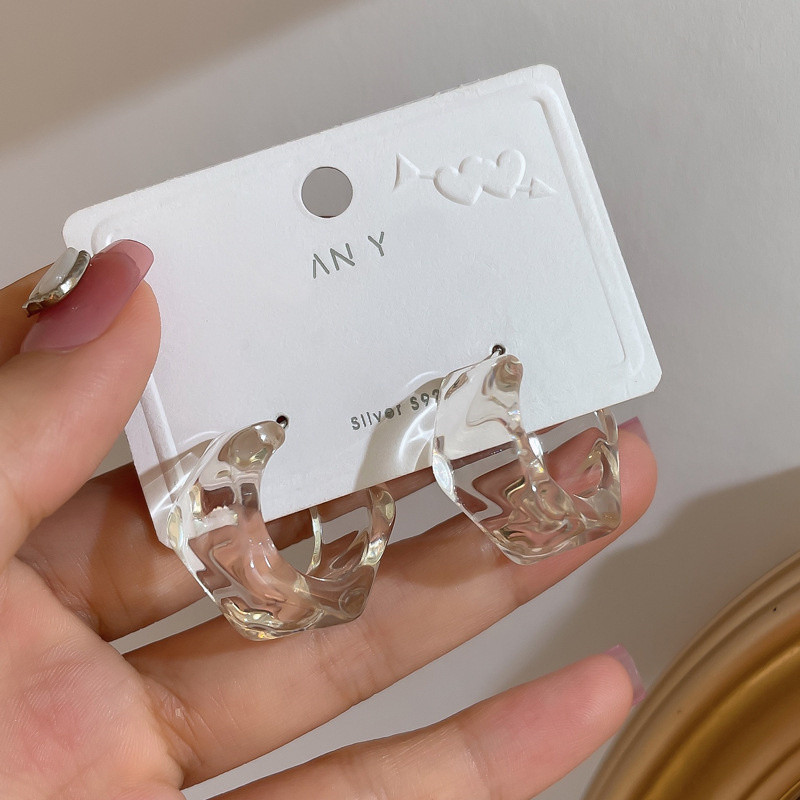 2021, cercei cu cerc în formă de C, acrilic, geometric, acrilic, pentru femei, fete, tendințe, cercei agățați, bijuterii pentru călătorii, cadouri