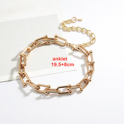 Wgoud Novi dizajn Personality Lanci Komplet nakita Unikatni Punk Statement Lanci Ogrlica Narukvica Naušnice za žene