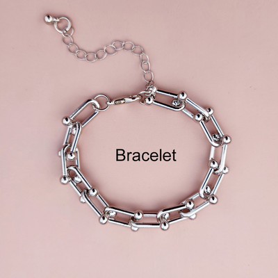 Wgoud Novi dizajn Personality Lanci Komplet nakita Unikatni Punk Statement Lanci Ogrlica Narukvica Naušnice za žene