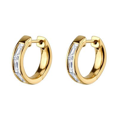 CRMYA Fashion Cubic Zirconia Cz Cercei cu cerc placat cu aur argint pentru femei logodna nunta bijuterii la modă