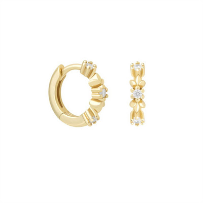 CRMYA Fashion Cubic Zirconia Cz Cercei cu cerc placat cu aur argint pentru femei logodna nunta bijuterii la modă