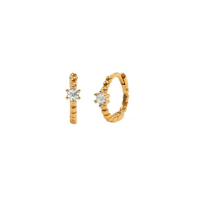 CRMYA Fashion Cubic Zirconia Cz Cercei cu cerc placat cu aur argint pentru femei logodna nunta bijuterii la modă