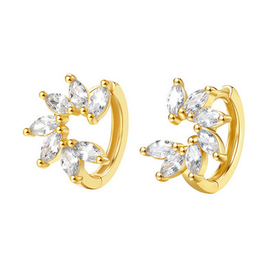 CRMYA Fashion Cubic Zirconia Cz Cercei cu cerc placat cu aur argint pentru femei logodna nunta bijuterii la modă
