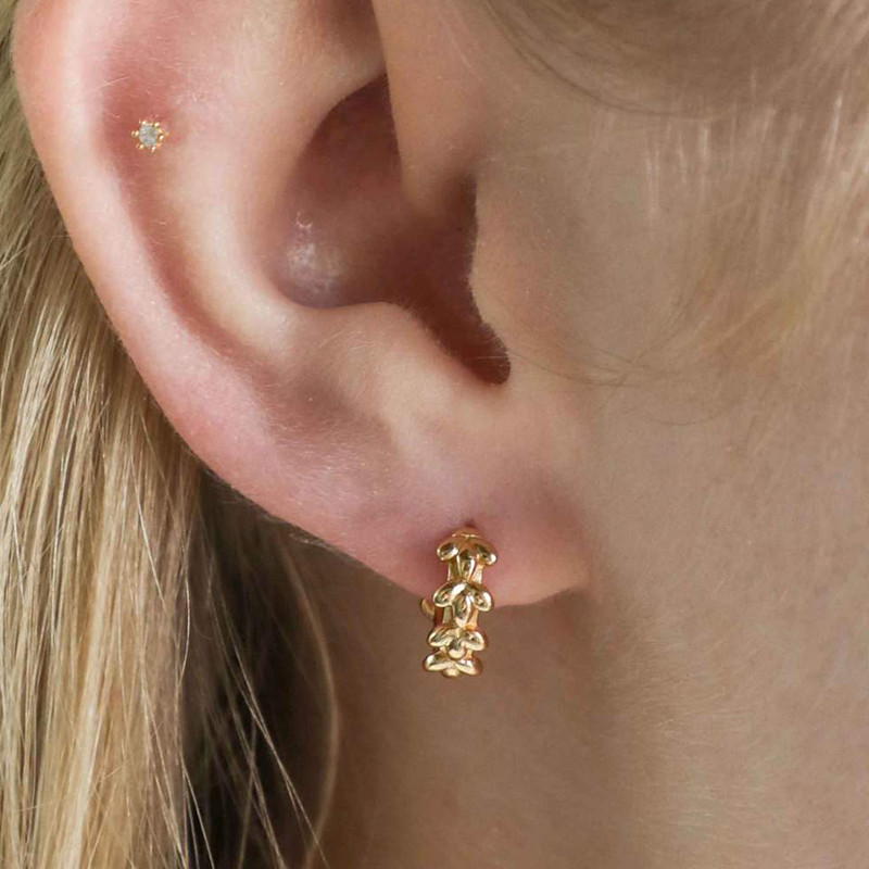 CRMYA Fashion Cubic Zirconia Cz Cercei cu cerc placat cu aur argint pentru femei logodna nunta bijuterii la modă