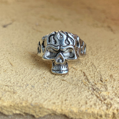 Set de inele inimii punk gotice pentru femei Zaruri negre Vintage Spades As placat cu argint Retro cu strass Charm Biliard Bijuterii pentru degete