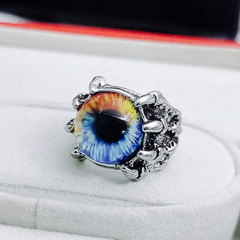 Creative Fashion Δαχτυλίδια Evil Eye για Άντρες Γυναικεία Προσωπικότητα Αρσενικό Πανκ 4 Χρώματα Δαχτυλίδι Κοσμήματα Ανδρικό Μπαρ Νυχτερινής διασκέδασης Αξεσουάρ Δώρα