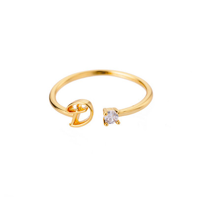 Inele minuscule cu litere inițiale pentru femei, din oțel inoxidabil, cu litere, inel ajustabil AZ, bijuterii estetice Boho, bijoux femme